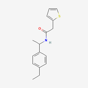 N-[1-(4-ethylphenyl)ethyl]-2-(thiophen-2-yl)acetamide