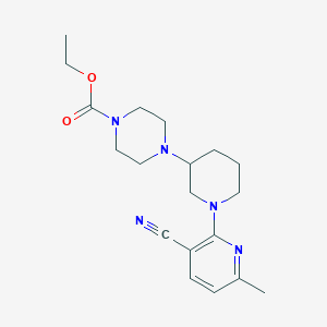 ethyl 4-[1-(3-cyano-6-methyl-2-pyridinyl)-3-piperidinyl]-1-piperazinecarboxylate