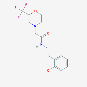 molecular formula C16H21F3N2O3 B5257960 N-[2-(2-methoxyphenyl)ethyl]-2-[2-(trifluoromethyl)morpholin-4-yl]acetamide 