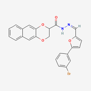 molecular formula C24H17BrN2O4 B5257995 N'-{[5-(3-bromophenyl)-2-furyl]methylene}-2,3-dihydronaphtho[2,3-b][1,4]dioxine-2-carbohydrazide 