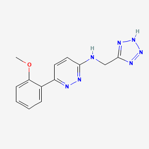 6-(2-methoxyphenyl)-N-(1H-tetrazol-5-ylmethyl)pyridazin-3-amine