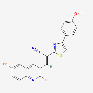 3-(6-bromo-2-chloro-3-quinolinyl)-2-[4-(4-methoxyphenyl)-1,3-thiazol-2-yl]acrylonitrile