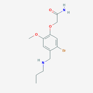 2-{5-bromo-2-methoxy-4-[(propylamino)methyl]phenoxy}acetamide