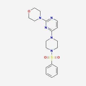 4-{4-[4-(phenylsulfonyl)-1-piperazinyl]-2-pyrimidinyl}morpholine