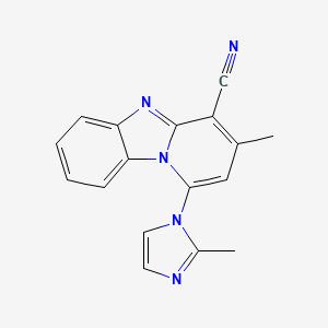 3-methyl-1-(2-methyl-1H-imidazol-1-yl)pyrido[1,2-a]benzimidazole-4-carbonitrile