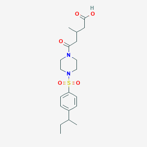 5-(4-{[4-(Butan-2-yl)phenyl]sulfonyl}piperazin-1-yl)-3-methyl-5-oxopentanoic acid