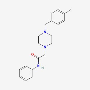 molecular formula C20H25N3O B5258101 2-[4-(4-methylbenzyl)-1-piperazinyl]-N-phenylacetamide 