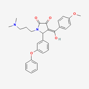 1-[3-(dimethylamino)propyl]-3-hydroxy-4-(4-methoxybenzoyl)-5-(3-phenoxyphenyl)-1,5-dihydro-2H-pyrrol-2-one