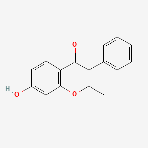 molecular formula C17H14O3 B5258148 7-hydroxy-2,8-dimethyl-3-phenyl-4H-chromen-4-one 