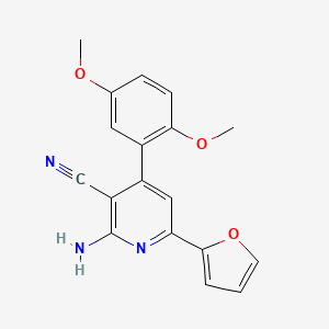 2-amino-4-(2,5-dimethoxyphenyl)-6-(2-furyl)nicotinonitrile