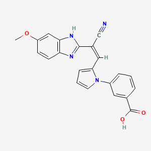 3-{2-[2-cyano-2-(5-methoxy-1H-benzimidazol-2-yl)vinyl]-1H-pyrrol-1-yl}benzoic acid