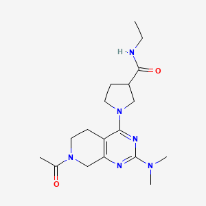 1-[7-acetyl-2-(dimethylamino)-5,6,7,8-tetrahydropyrido[3,4-d]pyrimidin-4-yl]-N-ethylpyrrolidine-3-carboxamide