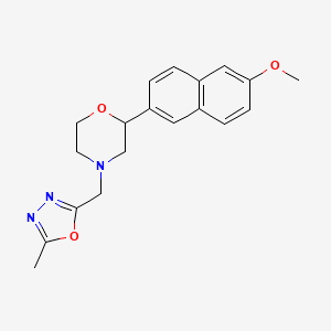 2-(6-methoxy-2-naphthyl)-4-[(5-methyl-1,3,4-oxadiazol-2-yl)methyl]morpholine