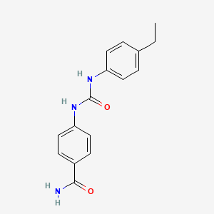 molecular formula C16H17N3O2 B5258181 4-({[(4-ethylphenyl)amino]carbonyl}amino)benzamide 