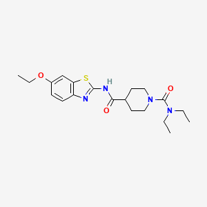 N~4~-(6-ethoxy-1,3-benzothiazol-2-yl)-N~1~,N~1~-diethyl-1,4-piperidinedicarboxamide