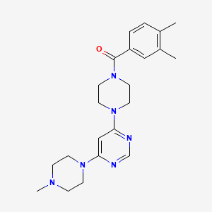 4-[4-(3,4-dimethylbenzoyl)-1-piperazinyl]-6-(4-methyl-1-piperazinyl)pyrimidine