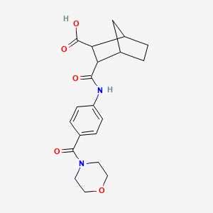 molecular formula C20H24N2O5 B5258218 3-({[4-(4-morpholinylcarbonyl)phenyl]amino}carbonyl)bicyclo[2.2.1]heptane-2-carboxylic acid 