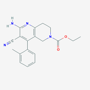 ethyl 2-amino-3-cyano-4-(2-methylphenyl)-7,8-dihydro-1,6-naphthyridine-6(5H)-carboxylate