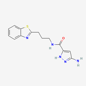 5-amino-N-[3-(1,3-benzothiazol-2-yl)propyl]-1H-pyrazole-3-carboxamide