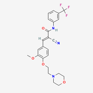 2-cyano-3-{3-methoxy-4-[2-(4-morpholinyl)ethoxy]phenyl}-N-[3-(trifluoromethyl)phenyl]acrylamide