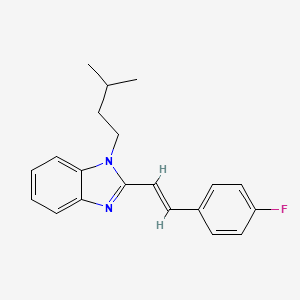 molecular formula C20H21FN2 B5258230 2-[2-(4-fluorophenyl)vinyl]-1-(3-methylbutyl)-1H-benzimidazole 