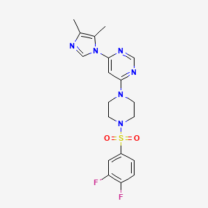 4-{4-[(3,4-difluorophenyl)sulfonyl]-1-piperazinyl}-6-(4,5-dimethyl-1H-imidazol-1-yl)pyrimidine