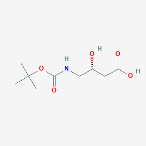 molecular formula C9H17NO5 B052583 (R)-4-((tert-Butoxycarbonyl)amino)-3-hydroxybutanoic acid CAS No. 120021-39-8