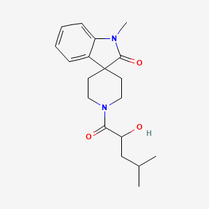 molecular formula C19H26N2O3 B5258306 1'-(2-hydroxy-4-methylpentanoyl)-1-methylspiro[indole-3,4'-piperidin]-2(1H)-one 