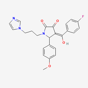 4-(4-fluorobenzoyl)-3-hydroxy-1-[3-(1H-imidazol-1-yl)propyl]-5-(4-methoxyphenyl)-1,5-dihydro-2H-pyrrol-2-one