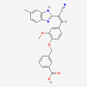 3-[[4-[(Z)-2-cyano-2-(6-methyl-1H-benzimidazol-2-yl)ethenyl]-2-methoxyphenoxy]methyl]benzoic acid