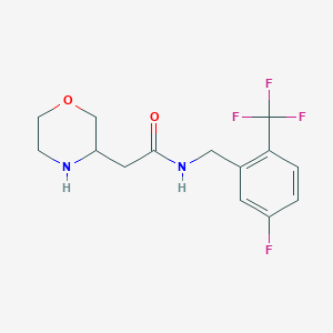 N-[5-fluoro-2-(trifluoromethyl)benzyl]-2-(3-morpholinyl)acetamide hydrochloride