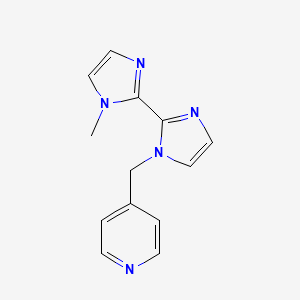 molecular formula C13H13N5 B5258368 1-methyl-1'-(pyridin-4-ylmethyl)-1H,1'H-2,2'-biimidazole 