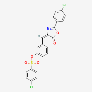 3-{[2-(4-chlorophenyl)-5-oxo-1,3-oxazol-4(5H)-ylidene]methyl}phenyl 4-chlorobenzenesulfonate