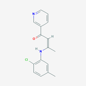 (Z)-3-(2-chloro-5-methylanilino)-1-pyridin-3-ylbut-2-en-1-one