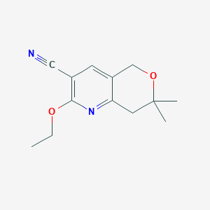 2-ethoxy-7,7-dimethyl-7,8-dihydro-5H-pyrano[4,3-b]pyridine-3-carbonitrile