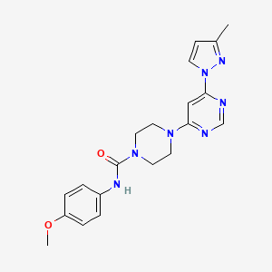 N-(4-methoxyphenyl)-4-[6-(3-methyl-1H-pyrazol-1-yl)-4-pyrimidinyl]-1-piperazinecarboxamide