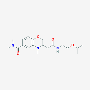 3-{2-[(2-isopropoxyethyl)amino]-2-oxoethyl}-N,N,4-trimethyl-3,4-dihydro-2H-1,4-benzoxazine-6-carboxamide