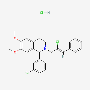 1-(3-chlorophenyl)-2-(2-chloro-3-phenyl-2-propen-1-yl)-6,7-dimethoxy-1,2,3,4-tetrahydroisoquinoline hydrochloride