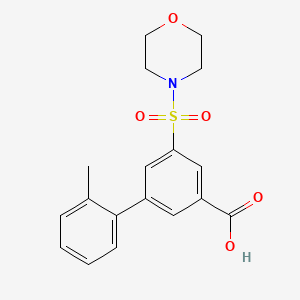 molecular formula C18H19NO5S B5258488 2'-methyl-5-(morpholin-4-ylsulfonyl)biphenyl-3-carboxylic acid 