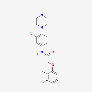 molecular formula C21H26ClN3O2 B5258530 N-[3-chloro-4-(4-methylpiperazin-1-yl)phenyl]-2-(2,3-dimethylphenoxy)acetamide 