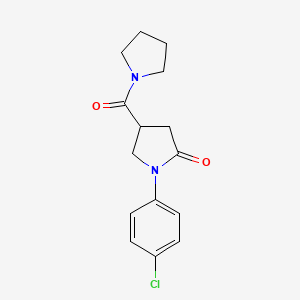 1-(4-chlorophenyl)-4-(pyrrolidin-1-ylcarbonyl)pyrrolidin-2-one