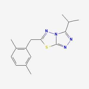 molecular formula C15H18N4S B5258547 6-(2,5-dimethylbenzyl)-3-isopropyl[1,2,4]triazolo[3,4-b][1,3,4]thiadiazole 