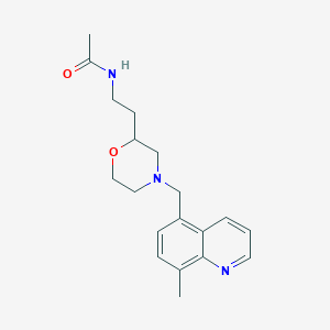 molecular formula C19H25N3O2 B5258574 N-[2-[4-[(8-methylquinolin-5-yl)methyl]morpholin-2-yl]ethyl]acetamide 