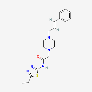 N-(5-ethyl-1,3,4-thiadiazol-2-yl)-2-{4-[(2E)-3-phenylprop-2-en-1-yl]piperazin-1-yl}acetamide