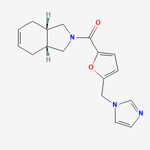 molecular formula C17H19N3O2 B5258588 (3aR*,7aS*)-2-[5-(1H-imidazol-1-ylmethyl)-2-furoyl]-2,3,3a,4,7,7a-hexahydro-1H-isoindole 