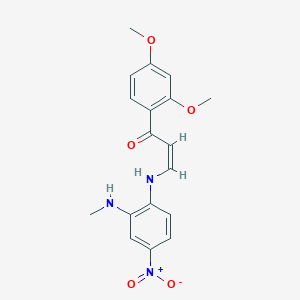 molecular formula C18H19N3O5 B5258597 (Z)-1-(2,4-dimethoxyphenyl)-3-[2-(methylamino)-4-nitroanilino]prop-2-en-1-one 