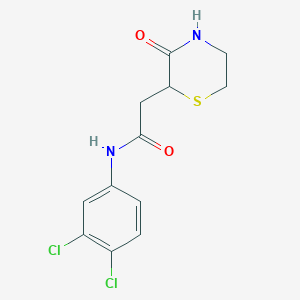 molecular formula C12H12Cl2N2O2S B5258622 N-(3,4-dichlorophenyl)-2-(3-oxo-2-thiomorpholinyl)acetamide 