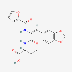 2-[[(E)-3-(1,3-benzodioxol-5-yl)-2-(furan-2-carbonylamino)prop-2-enoyl]amino]-3-methylbutanoic acid