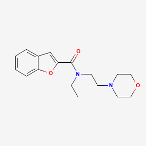 molecular formula C17H22N2O3 B5258670 N-ethyl-N-(2-morpholin-4-ylethyl)-1-benzofuran-2-carboxamide 