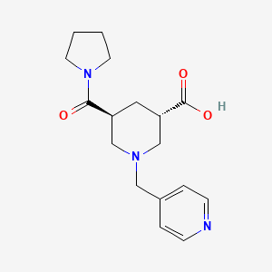 (3S*,5S*)-1-(4-pyridinylmethyl)-5-(1-pyrrolidinylcarbonyl)-3-piperidinecarboxylic acid